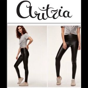 ARITZIA Wilfred Black Daria faux Leather high waisted Legging XXS